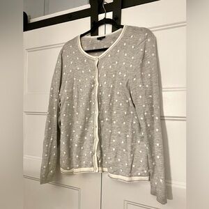 Talbots XL Cardigan Sweater Nordic Polka Dot (size XL)